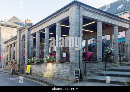 Marché du beurre de foin dans le centre de Hay-on-Wye qui a été construite en 1830 Banque D'Images