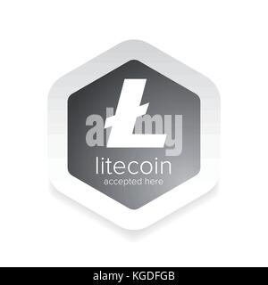 Litecoin accepté logo ici Illustration de Vecteur