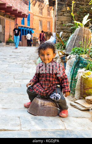 Garçon népalais, Bandipur, Tanahun district, Népal Banque D'Images