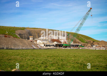 Construction du centre d'expérience des visiteurs des falaises de Moher en juin 2006, falaises de Moher, Liscannor, Co. Clare, Irlande Banque D'Images