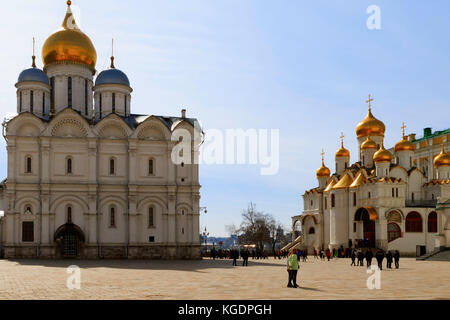 Moscou, Russie - le 8 avril 2015 : une vue sur le kremlin-complexe fortifié au cœur de Moscou. Il sert de résidence officielle du président de Banque D'Images