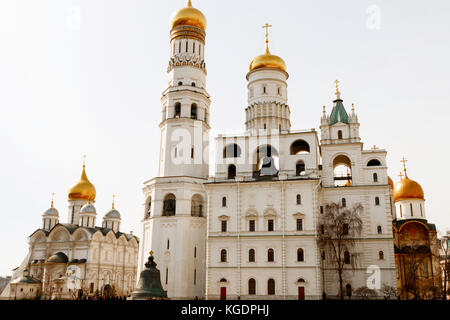 Moscou, Russie - le 8 avril 2015 : une vue sur le kremlin-complexe fortifié au cœur de Moscou. Il sert de résidence officielle du président de Banque D'Images