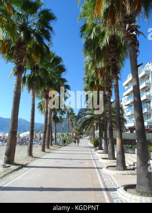 La promenade, Kemal Seyfrettin boulevard Egin, province de Mugla, Marmaris, Turquie Banque D'Images