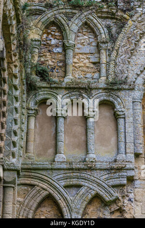 Les ruines du château d'Acre Priory datent de 1090 et abritent l'ordre cluniaque des moines à Norfolk, Angleterre, Royaume-Uni. Banque D'Images