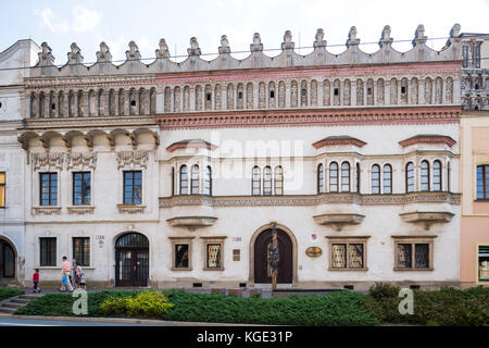 Presov, Slovaquie. 09 août 2015. L'une des plus anciennes maisons de Presov immeuble renaissance rakoczi palace.. Banque D'Images