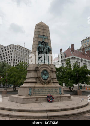 La Stephenson Grand Army of the Republic Memorial, également connu sous le nom de Dr Benjamin F. Stephenson, Washington DC, United States. Banque D'Images