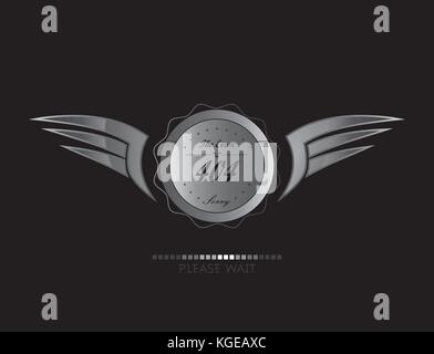 Aile d'argent thème d'art graphique de scénario illustraion Illustration de Vecteur