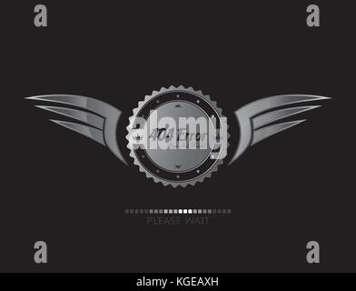 Aile d'argent thème d'art graphique de scénario illustraion Illustration de Vecteur