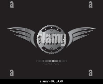 Aile d'argent thème d'art graphique de scénario illustraion Illustration de Vecteur