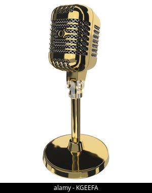 Vintage microphone de studio. 3D render Banque D'Images