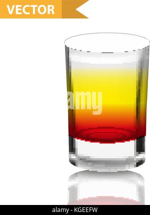 Photos réalistes de cocktails. Tourné en 3d avec des boissons pour les bars, restaurants tasse verre liqueur. isolé sur fond blanc. vector illustration Illustration de Vecteur