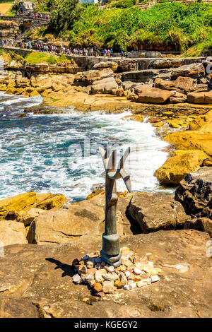 Les sculptures 2017 par la mer près de la plage de Bondi à Sydney, NSW, Australie Banque D'Images