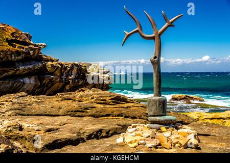 Les sculptures 2017 par la mer près de la plage de Bondi à Sydney, NSW, Australie Banque D'Images