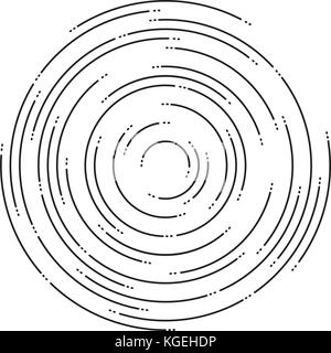 Résumé fond vecteur de cercles concentriques lignes circulaires ondulation. Motif graphique. Ligne pointillée ripples Illustration de Vecteur