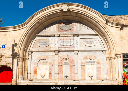 La Terre Sainte Israël Tel Aviv Yafo Mosquée Mahmoudiya plus grande mosquée de Jaffa de lavage wudhu Islam Islamic commencé 1730 terminé 1812 Banque D'Images