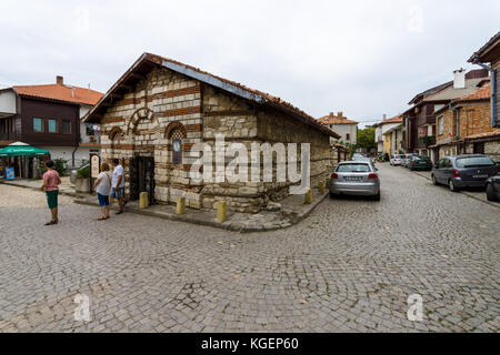 Nessebar, Bulgarie - le 21 août 2017 : l'église de st. theodore (construit au 13ème siècle) dans le patrimoine mondial de l'Unesco ville de Nessebar. Banque D'Images