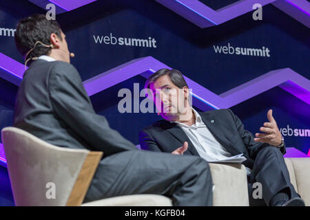 Lisbonne, Portugal. 07Th nov, 2017. Le Sporting Clube de Portugal le président, Bruno de Carvalho au sommet web 2017, à Lisbonne, Portugal crédit : Alexandre de Sousa/Alamy live news Banque D'Images