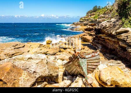 Les sculptures 2017 par la mer près de la plage de Bondi à Sydney, NSW, Australie Banque D'Images