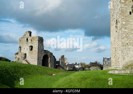 Détail des dépendances du château de Trim dans le comté de Meath près de Dublin, République d'Irlande, emplacement pour le film braveheart avec Mel Gibson Banque D'Images