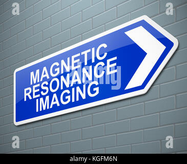 3d illustration montrant un signe avec un concept d'imagerie par résonance magnétique. Banque D'Images