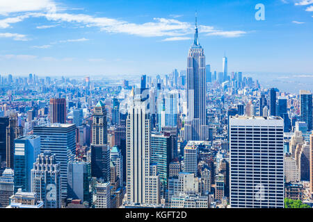 Manhattan skyline, New York Skyline, Empire State Building, New York City, États-Unis d'Amérique, Amérique du Nord, Etats-Unis Banque D'Images