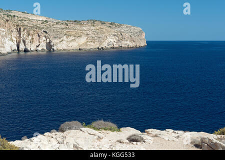 Falaises de malte. près de Blue Grotto Banque D'Images