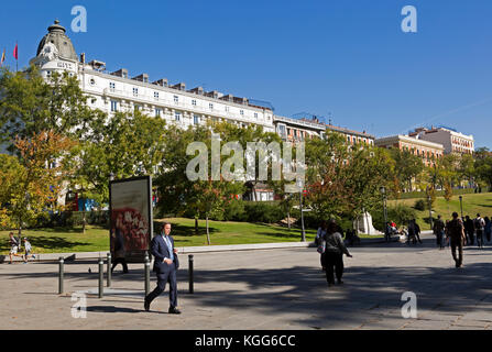 L'hôtel Ritz à côté de Museo del Prado, musée art gallery, Madrid, Espagne Banque D'Images