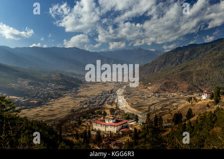 Le rinpung Dzong de Paro, Bhoutan Banque D'Images