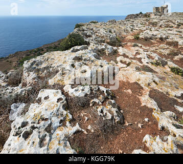 Côte de malte dingli cliffs. Banque D'Images