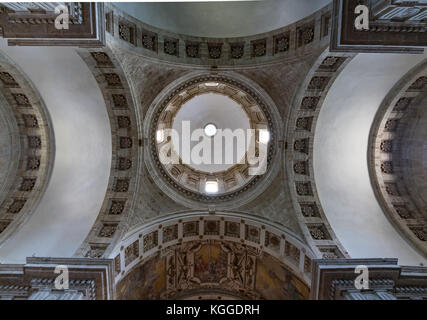 Le dôme de l'église de San Biagio en dehors de Montepulciano, Italie en Toscane Banque D'Images