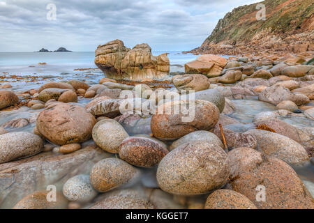 Porth Nanven, Cornwall, Angleterre, Royaume-Uni Banque D'Images