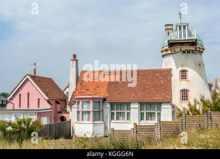 Converti Moulin à vent à Aldeburgh une ville côtière à Suffolk, East Anglia, Angleterre Banque D'Images