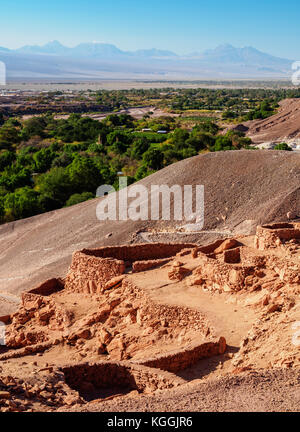 Pukara de quitor, près de San Pedro de Atacama, désert d'Atacama, région d'Antofagasta, Chili Banque D'Images