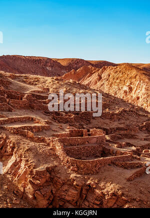 Pukara de quitor, près de San Pedro de Atacama, désert d'Atacama, région d'Antofagasta, Chili Banque D'Images