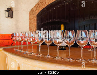 Dégustation de vin, Concha y Toro Winery, pirque, région métropolitaine de Santiago, Chili Banque D'Images