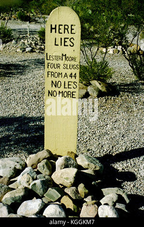 Pierre tombale du cimetière de boot hill Banque D'Images