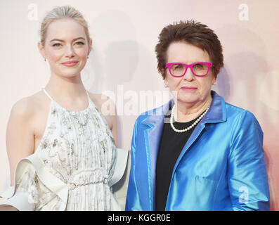 BFI London film Festival - 'Battle of the sexes' - première participation : Emma Stone, Billie Jean King où : Londres, Royaume-Uni quand : 07 Oct 2017 crédit : WENN.com Banque D'Images