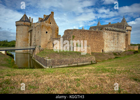 Château de Suscinio à Sarzeau Morbihan Bretagne France. Banque D'Images