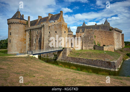 Château de Suscinio à Sarzeau Morbihan Bretagne France. Banque D'Images