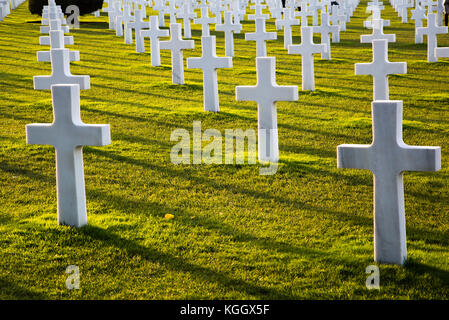 Cimetière américain de collevile près de Omaha Beach Banque D'Images