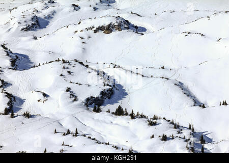Montagne neige paysage d'hiver au ski rdb. Bavière, Allemagne. Banque D'Images