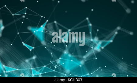 Résumé Contexte L'espace polygonal avec connexion de points et de lignes Banque D'Images