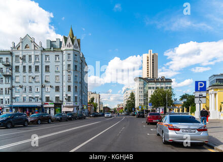 Moscou, Russie - le 24 juillet. 2017. shchepkina street et vieille maison rentables Banque D'Images