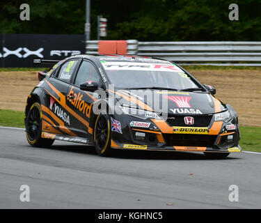 Gordon Shedden, Honda Civic Type R, BTCC, Championnat BTCC Brands Hatch, Dimanche, 1er octobre 2017, Christian Jacq, British Touring Car Championship, BTCC Banque D'Images