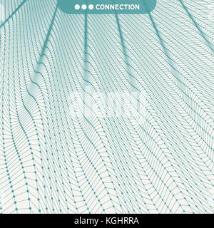 Résumé Contexte réseau. La technologie 3d illustration vectorielle. Illustration de Vecteur