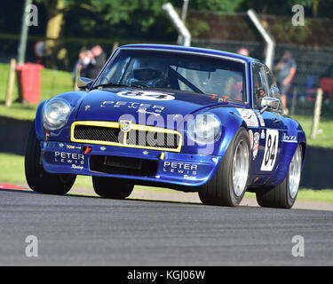 Peter Samuels, MGB GT V8, V8s Bernies, American Speedfest V, Brands Hatch, juin 2017, automobiles, Autosport, voitures, course du circuit, en Angleterre, de divertissement Banque D'Images