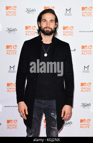 Jamie Jewitt participant au gala MTV rester en vie qui a eu lieu au 100 Wardour St, Londres. Date de la photo: Mercredi 8 novembre 2017. Voir l'histoire de PA SHOWBIZ MTV. Le crédit photo devrait se lire comme suit : Ian West/PA Wire. Banque D'Images