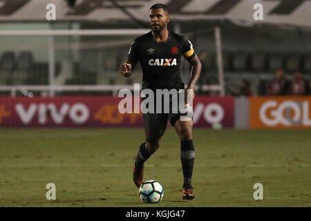 Santos, Brésil. 08 novembre 2017. Breno lors du match entre Santos et Vasco tenu à la Estádio Urbano Caldeira, Vila Belmiro, à Santos. Le match est valable pour le 33ème tour du Brasileirão 2017. Crédit : Ricardo Moreira/FotoArena/Alamy Live News Banque D'Images