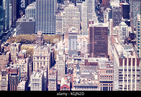 Tons vintage photo de new york city Manhattan, Etats-Unis. Banque D'Images