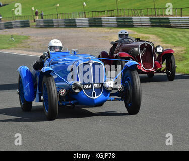 Ross Keeling, Delahaye135MS, avant guerre, voitures, Formule CSECC Vintage, ronde 4, Mallory Park, le 12 août 2017, Chris McEvoy, circuit, CJM Photograp Banque D'Images